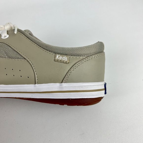 Keds Prestige Womens Sneaker OrthoLite Stone Tan Leather Lace Up Shoes size 9 - Picture 11 of 16